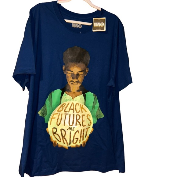New Target men black history month blue Tshirt 3X “Black Futures are Bright” - Picture 1 of 2